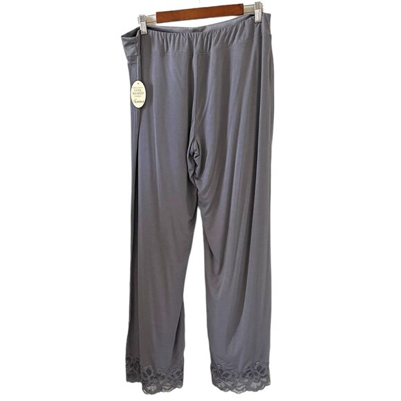 Soma NEW Camellia Lace Pajama Pant In Excalibur Grey Size L - Picture 8 of 16